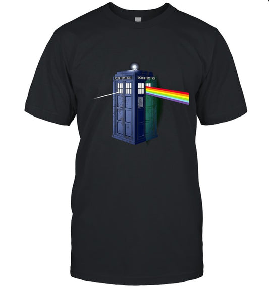 Doctor Who TARDIS & Pink Floyd Prism Mashup T-Shirt